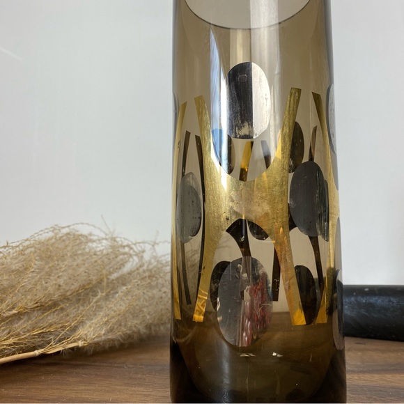 Smoked Glass Modernist Style Vase - Picture 3 of 10